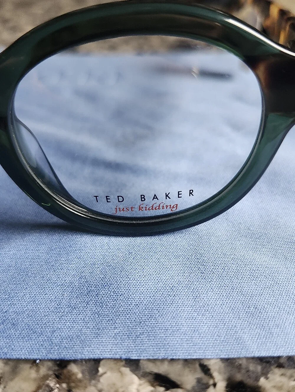 NWT Ted Baker B990 Youth Green Round Frames with Tortoises Shell Temples